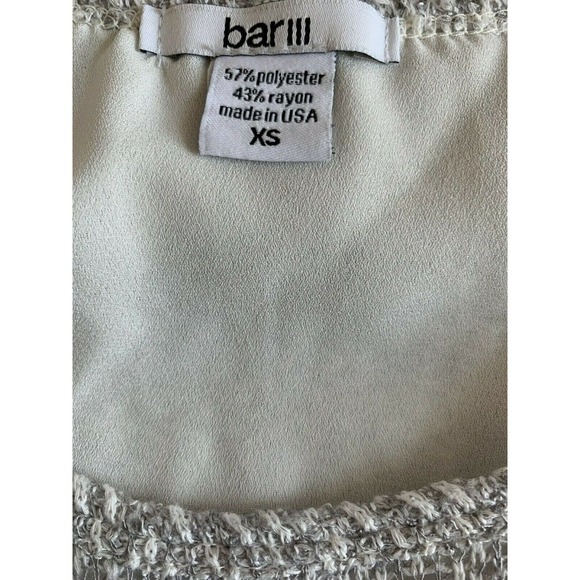 BAR III Gray White Layered Look Knit Tank Top XS - Picture 3 of 6